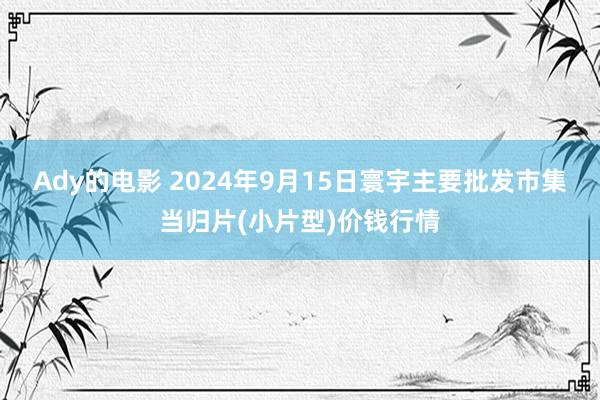 Ady的电影 2024年9月15日寰宇主要批发市集当归片(小片型)价钱行情