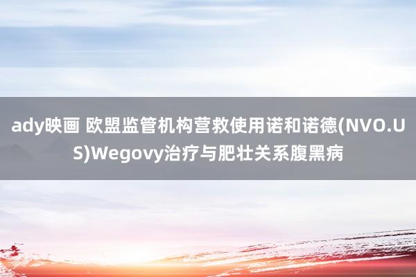 ady映画 欧盟监管机构营救使用诺和诺德(NVO.US)Wegovy治疗与肥壮关系腹黑病