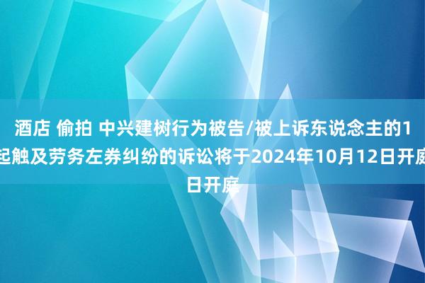 酒店 偷拍 中兴建树行为被告/被上诉东说念主的1起触及劳务左券纠纷的诉讼将于2024年10月12日开庭