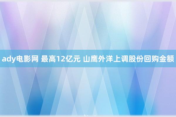 ady电影网 最高12亿元 山鹰外洋上调股份回购金额