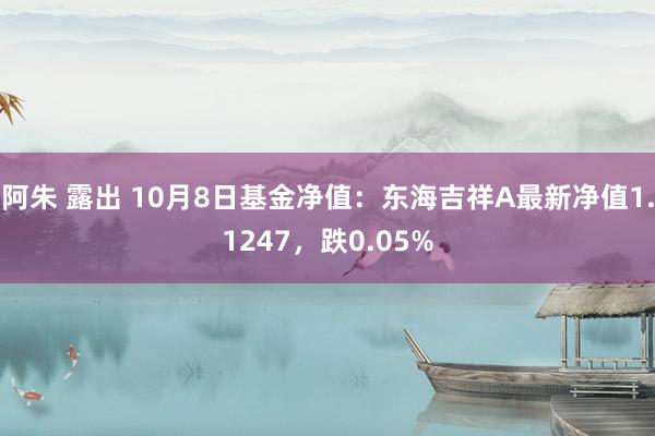 阿朱 露出 10月8日基金净值：东海吉祥A最新净值1.1247，跌0.05%