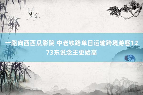 一路向西西瓜影院 中老铁路单日运输跨境游客1273东说念主更始高