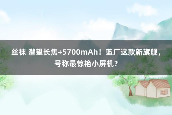 丝袜 潜望长焦+5700mAh！蓝厂这款新旗舰，号称最惊艳小屏机？