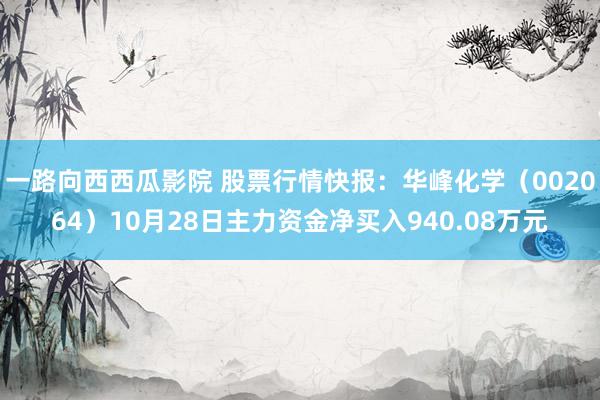 一路向西西瓜影院 股票行情快报：华峰化学（002064）10月28日主力资金净买入940.08万元