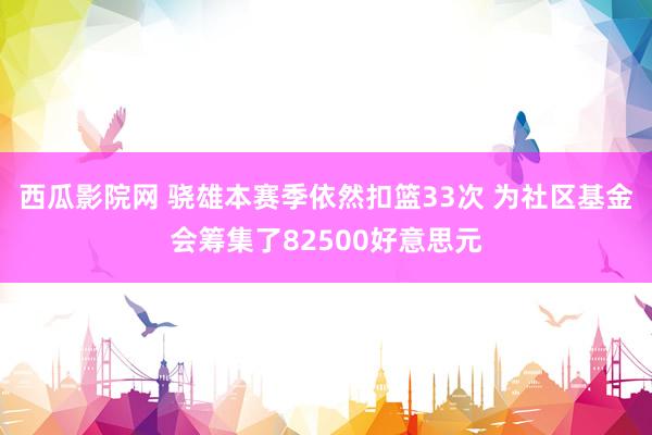 西瓜影院网 骁雄本赛季依然扣篮33次 为社区基金会筹集了82500好意思元