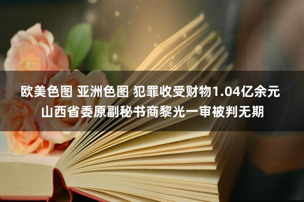 欧美色图 亚洲色图 犯罪收受财物1.04亿余元 山西省委原副秘书商黎光一审被判无期