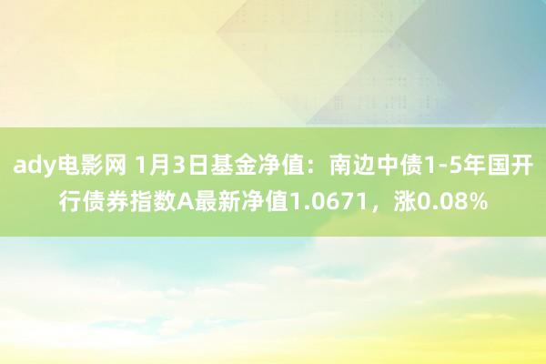 ady电影网 1月3日基金净值：南边中债1-5年国开行债券指数A最新净值1.0671，涨0.08%