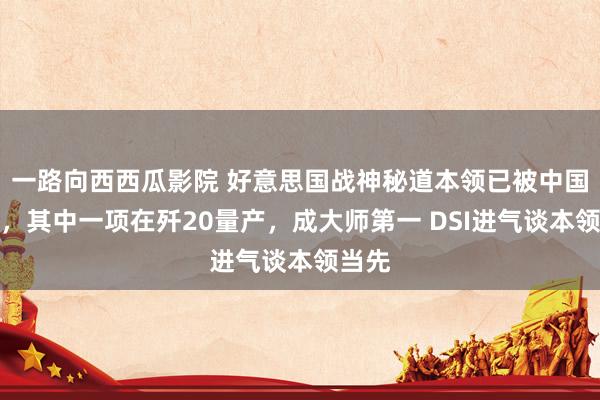 一路向西西瓜影院 好意思国战神秘道本领已被中国掌捏，其中一项在歼20量产，成大师第一 DSI进气谈本领当先